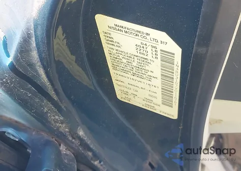 1997 Nissan Altima Gle/Gxe/Se/Xe из США, поврежденный, VIN 1N4BU31D7VC116761